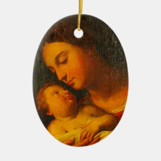 Madonna & Kind - Anton Raphael Mengs Keramisch Ornament (Voorkant)