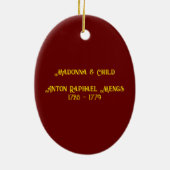Madonna & Kind - Anton Raphael Mengs Keramisch Ornament (Achterkant)