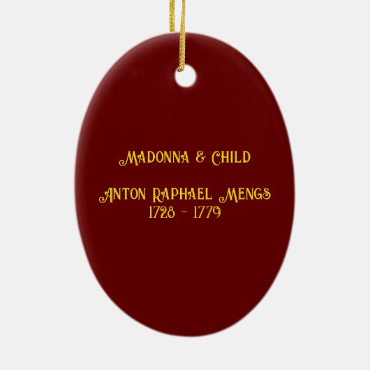 Madonna & Kind - Anton Raphael Mengs Keramisch Ornament (Achterkant)