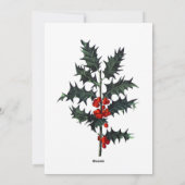 Madonna Kind ClassicArt Victoriaans Holly Christma Feestdagenkaart (Achterkant)