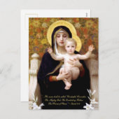 Madonna & Kind door Bouguereau Biblical Citaat Feestdagenkaart (Voorkant / Achterkant)