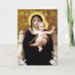 Madonna & Kind door Bouguereau Religious Kerstmis Feestdagen Kaart