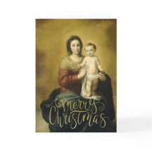 Madonna & Kind, Fine Art Kerst Wenskaart