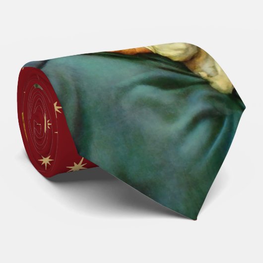 Madonna & Kind Katholiek Kerstcadeau Stropdas (Opgerold)