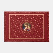 Madonna & Kind Katholiek Religieus Kerstcadeau Deurmat (Voorkant)