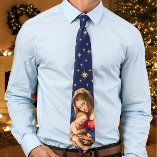 Madonna & Kind Kerstcadeau Priesters Pastors Stropdas
