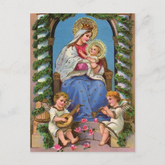 Madonna & Kind Kerstvakantie Briefkaart (Voorkant)