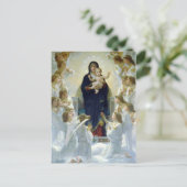 Madonna + kind met Angels, kerstbriefkaarten Feestdagenkaart (Staand voorkant)
