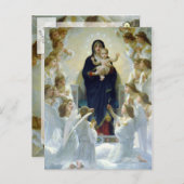 Madonna + kind met Angels, kerstbriefkaarten Feestdagenkaart (Voorkant / Achterkant)
