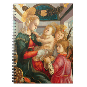 Madonna & Kind met Twee Engelen Sandro Botticelli Notitieboek