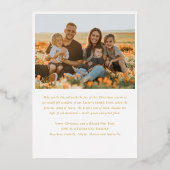 Madonna & Kind Religieuze Kerstmis met Foto Folie Feestdagenkaart (Achterkant)