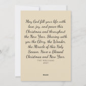  Madonna & kind Religieuze Retro Kerst Feestdagenkaart (Achterkant)