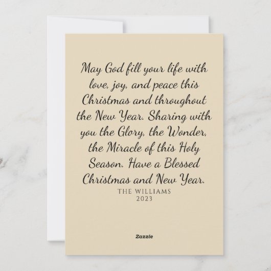  Madonna & kind Religieuze Retro Kerst Feestdagenkaart (Achterkant)