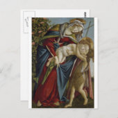 Madonna, Kind, Sint John de Baptist door Botticell Briefkaart (Voorkant / Achterkant)