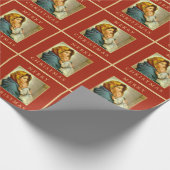 Madonna & Kind Traditionele Religieuze Kerstmis Cadeaupapier (Hoek)