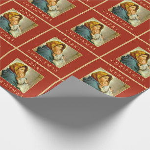 Madonna & Kind Traditionele Religieuze Kerstmis Cadeaupapier