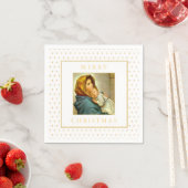 Madonna & Kind Traditionele Religieuze Kerstmis Servet (Insitu)