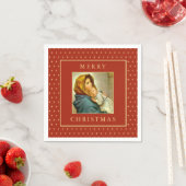 Madonna & Kind Traditionele Religieuze Kerstmis Servet (Insitu)