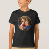Madonna & Kind Traditionele Religieuze Kerstmis T-shirt (Voorkant)