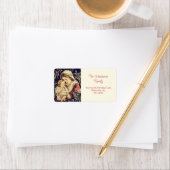 Madonna Kind Vintage Kerstmis Etiket (Insitu)