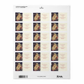 Madonna Kind Vintage Kerstmis Etiket (Full Sheet)
