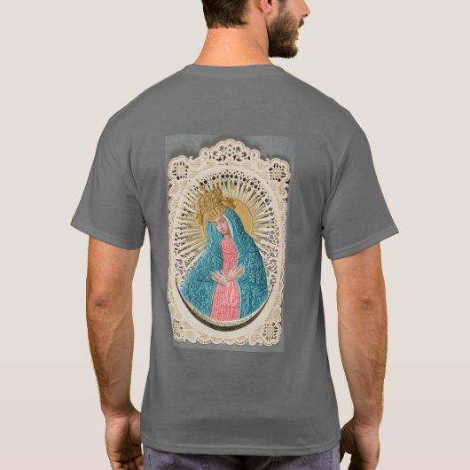 Madonna Koningin van de Hemel op Kant T-shirt (Achterkant)