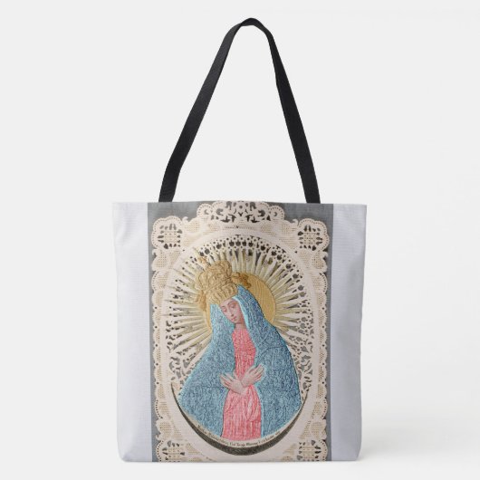 Madonna Koningin van de Hemel op Kant Tote Bag (Voorkant)