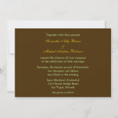 Madonna Lilies Brown Fall Wedding Invitations Kaart (Achterkant)