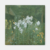 Madonna Lilies in een tuin Magneet (Voorkant)