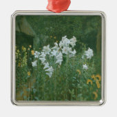 Madonna Lilies in een tuin Metalen Ornament (Voorkant)