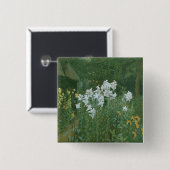 Madonna Lilies in een tuin Vierkante Button 5,1 Cm (Voorkant /achterkant)