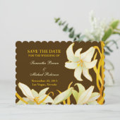 Madonna Lilies: Sparen de Datum Uitnodigingen van (Staand voorkant)