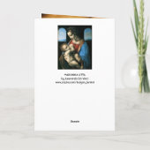 MADONNA LITTA, Blue Sapphire Feestdagen Kaart (Achterkant)