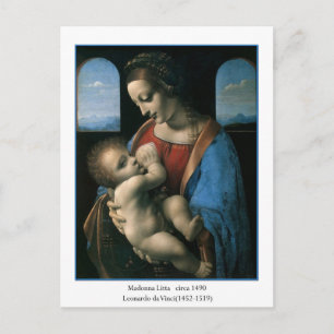 Madonna Litta door Leonardo Da Vinci Briefkaart