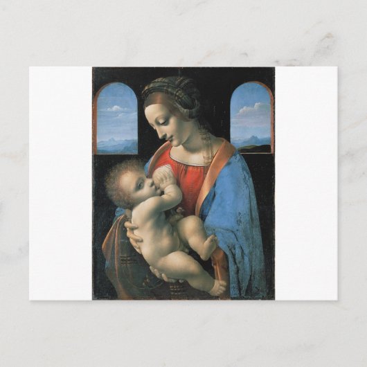 Madonna Litta door Leonardo da Vinci c. 1490-1491 Briefkaart (Voorkant)