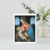 Madonna Litta, Leonardo da Vinci, 1490-1491 Briefkaart (Staand voorkant)