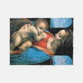 Madonna Litta, Leonardo da Vinci, 1490-1491 Fleece Deken (Voorkant (Horizontaal))