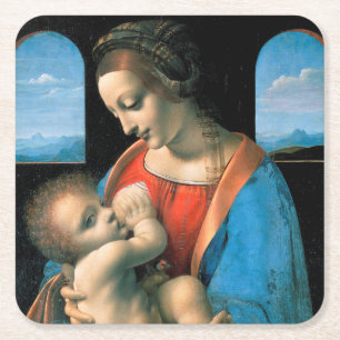 Madonna Litta, Leonardo da Vinci, 1490-1491 Kartonnen Onderzetters