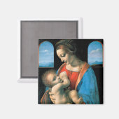 Madonna Litta, Leonardo da Vinci, 1490-1491 Magneet (Voorkant / Achterkant)