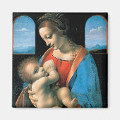 Madonna Litta, Leonardo da Vinci, 1490-1491 Magneet (Voorkant)