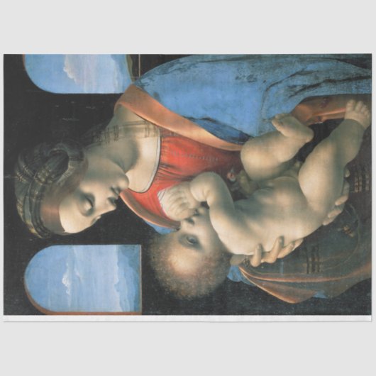 Madonna Litta, Leonardo da Vinci, 1490-1491 Tissuepapier (Voorkant)