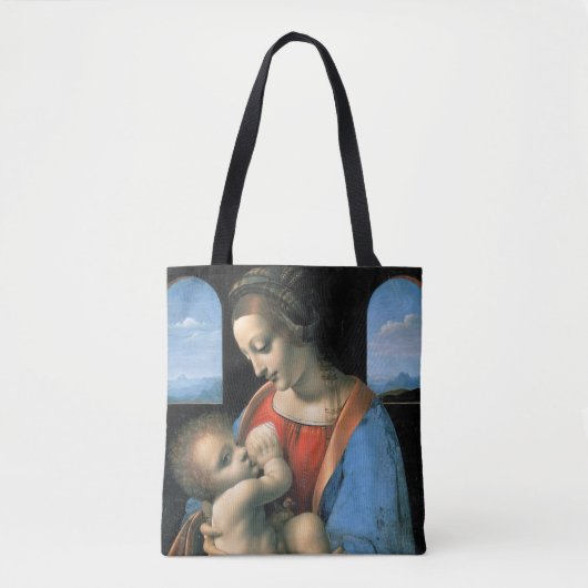 Madonna Litta, Leonardo da Vinci, 1490-1491 Tote Bag (Voorkant)