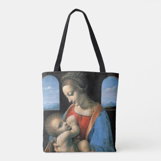 Madonna Litta, Leonardo da Vinci, 1490-1491 Tote Bag (Achterkant)
