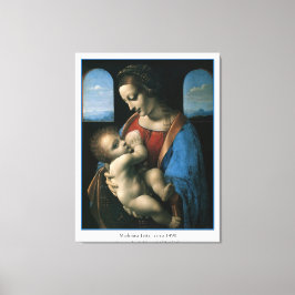 Madonna Litta Leonardo Da Vinci Canvas Afdruk