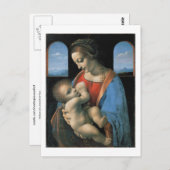 Madonna Litta, Leonardo da Vinci Fine Art Briefkaart (Voorkant / Achterkant)