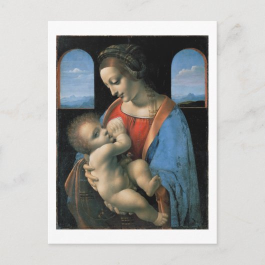 Madonna Litta, Leonardo da Vinci Fine Art Briefkaart (Voorkant)