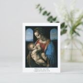 Madonna Litta van Leonardo Da Vinci Briefkaart (Staand voorkant)