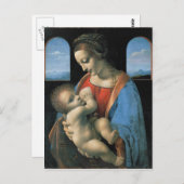Madonna Litta van Leonardo da Vinci Briefkaart (Voorkant / Achterkant)