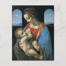 Madonna Litta van Leonardo da Vinci Briefkaart