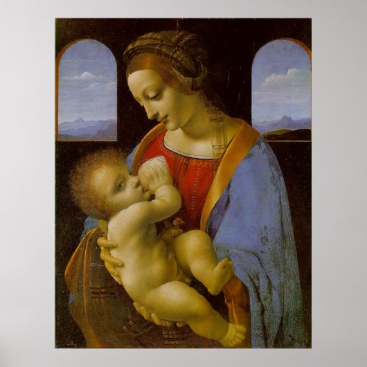 Madonna Litta van Leonardo Da Vinci Poster (Voorkant)